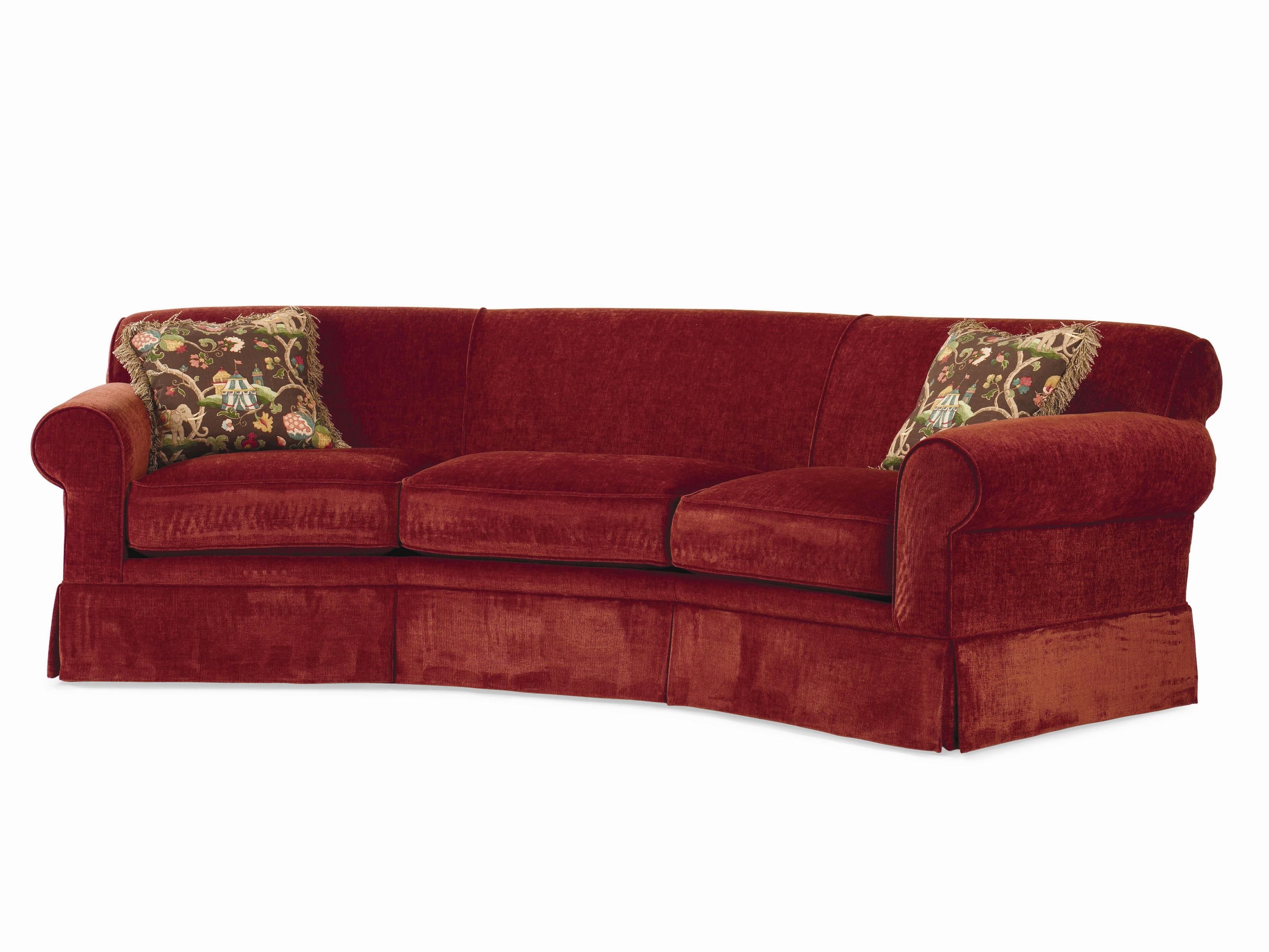 Century Cornerstone Customizable Conversation Sofa Kick Pleat Skirt and